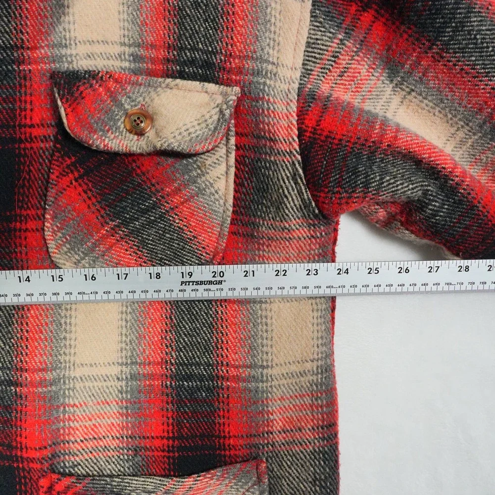 Urban Equipment Country‎ Plaid Wool Blend Lined Oversized Jacket Men Size Small